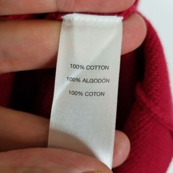 Chico's Women Size Cotton Knit Long Cardigan Sweater Size M Red Pocket Lagenlook - Picture 8 of 9